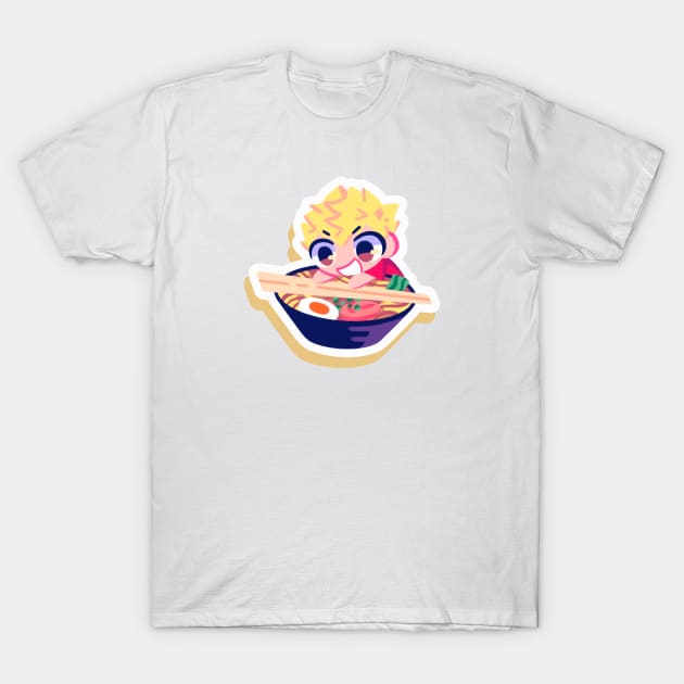 Ryuji Sakamoto ramen T-Shirt by OkiComa